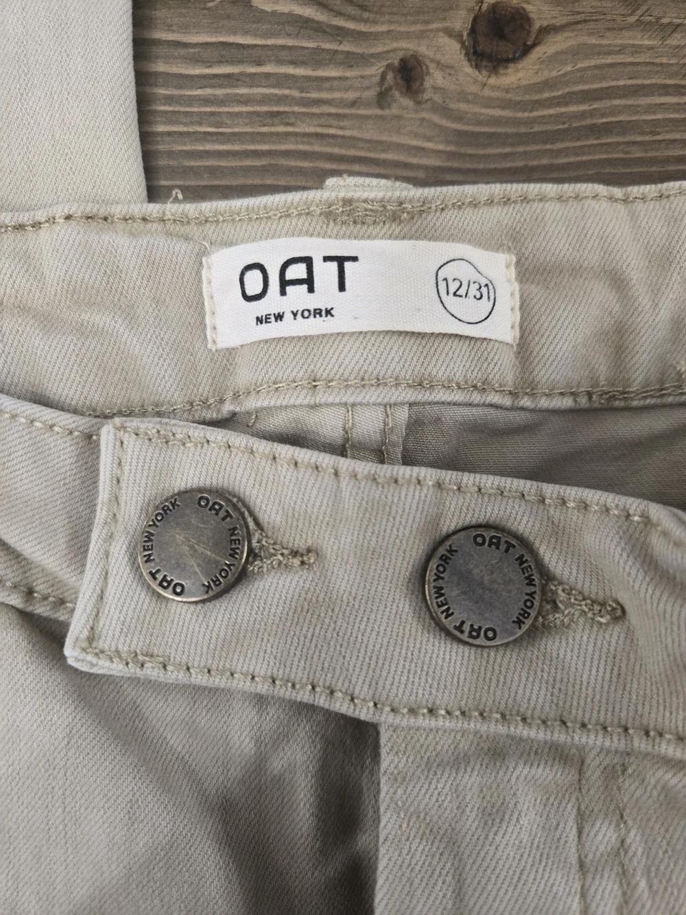 Womens Oat New York Wide-Leg Utility Trousers in Color Beige Size 12